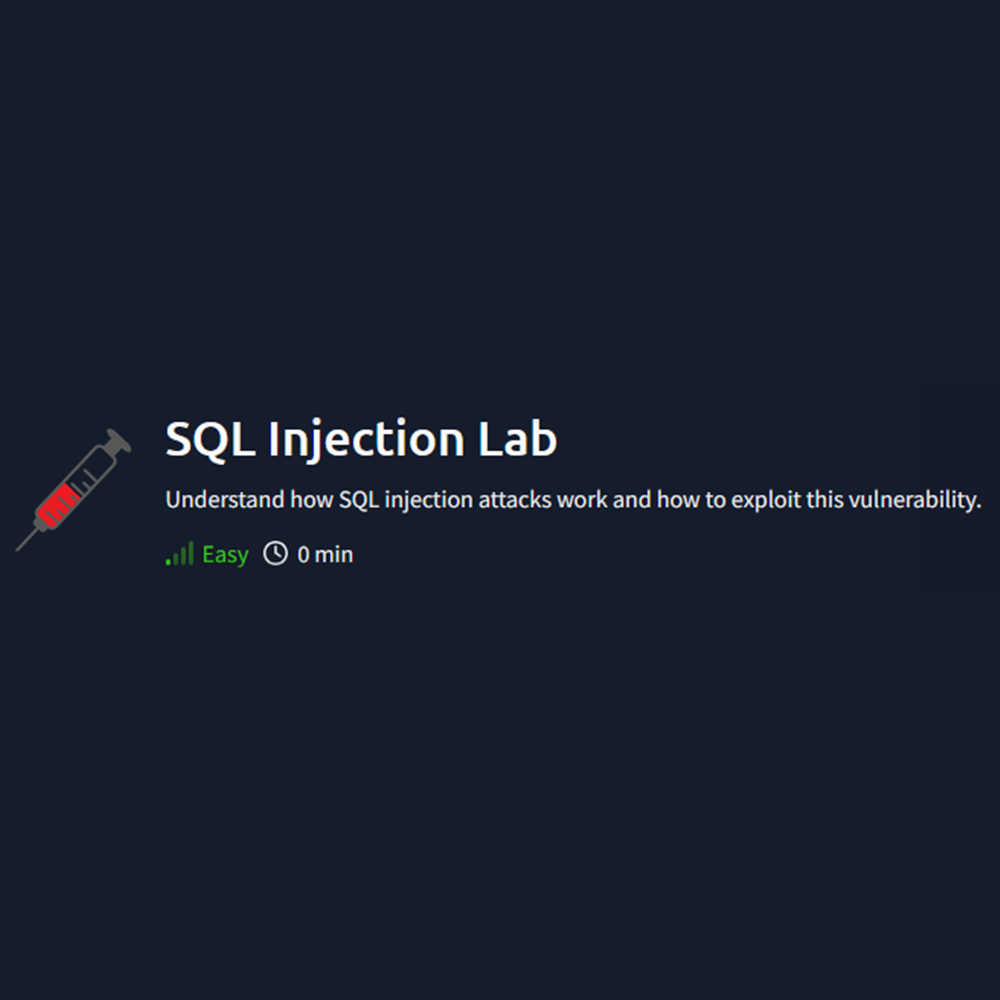 THM SQL Injection Lab Write-up